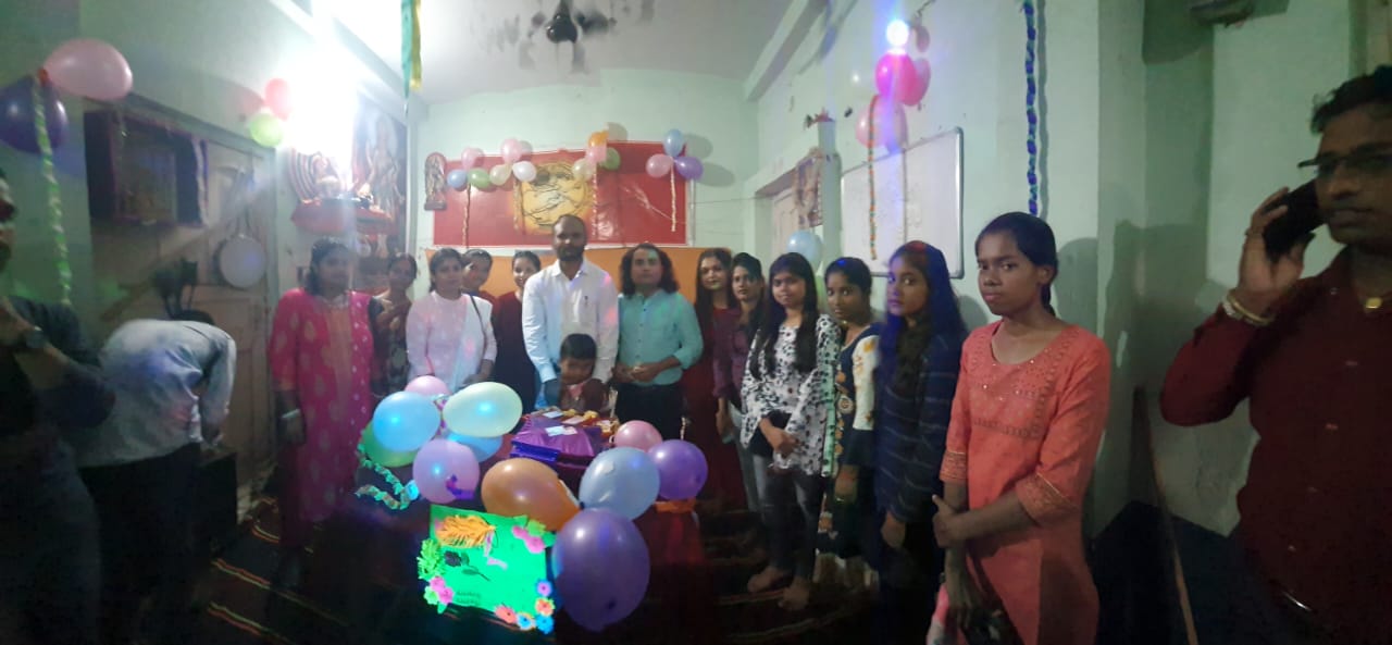 Students and families during an academy celebration